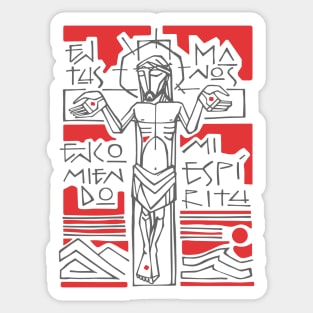 Jesus Christ at the Cross illustration Sticker